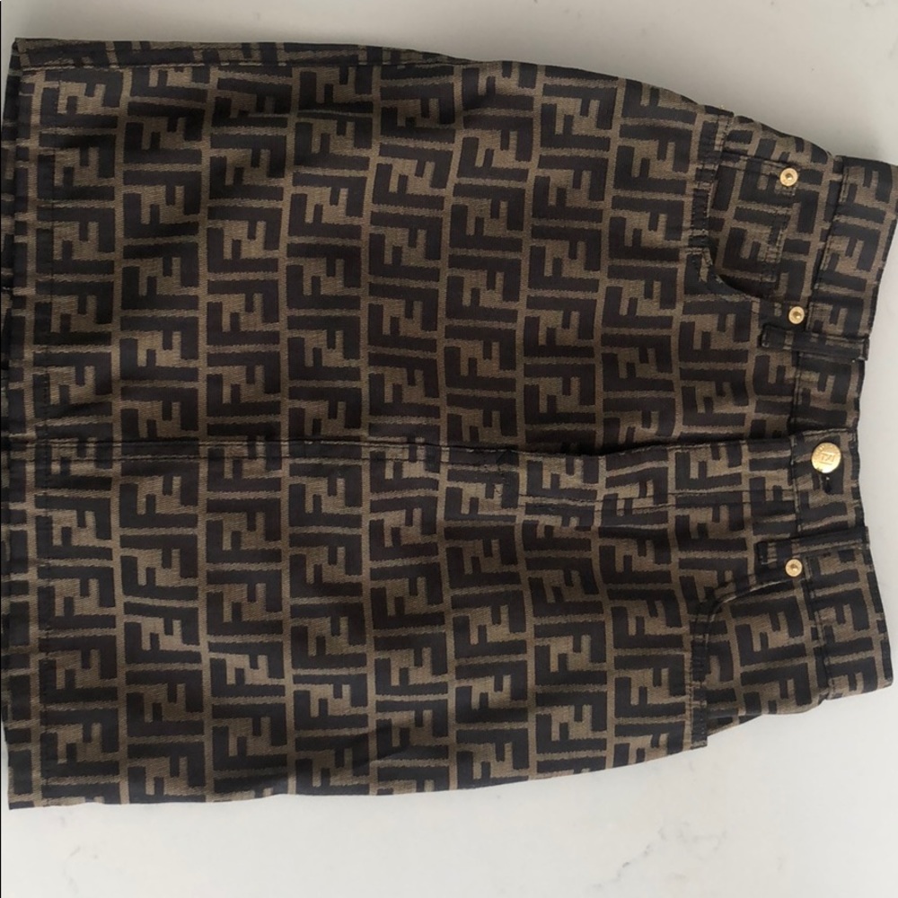 Fendi high waist jean skit